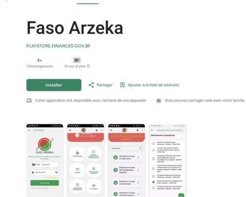 L’application mobile Faso Arzeka maintenant disponible